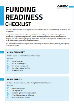 Funding Readiness Checklist